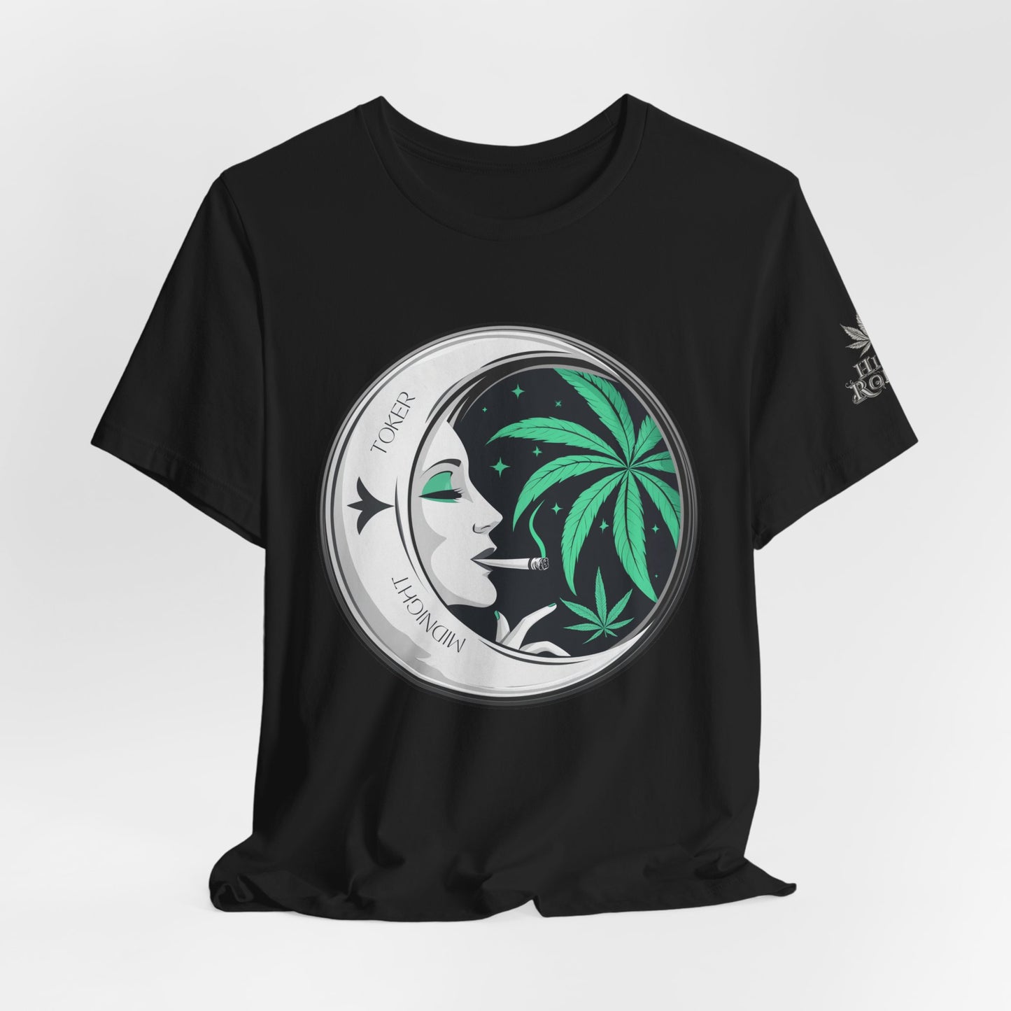 Toker Girl Coin Tee - Vintage Cannabis Portrait Art Design | High Roller
