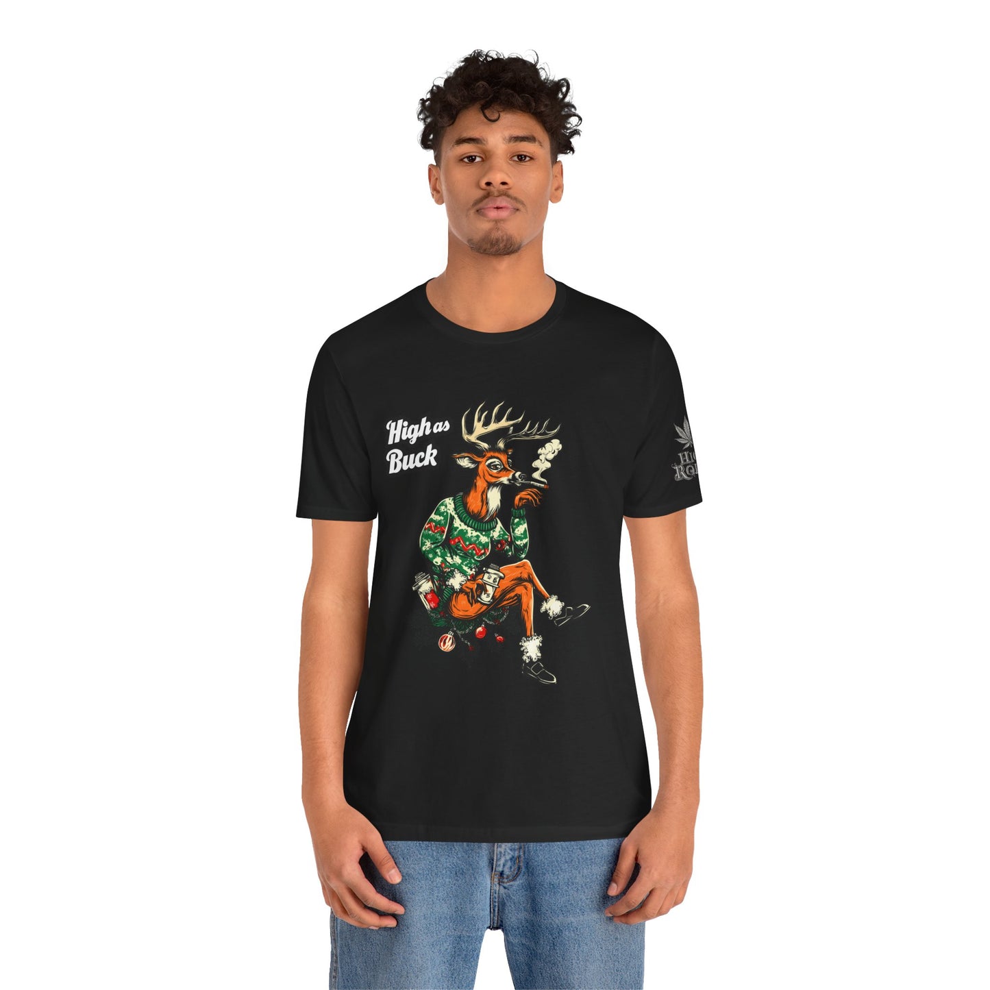 HIGH AS BUCK CHRISTMAS™ | PREMIUM HOLIDAY CANNABIS TEE