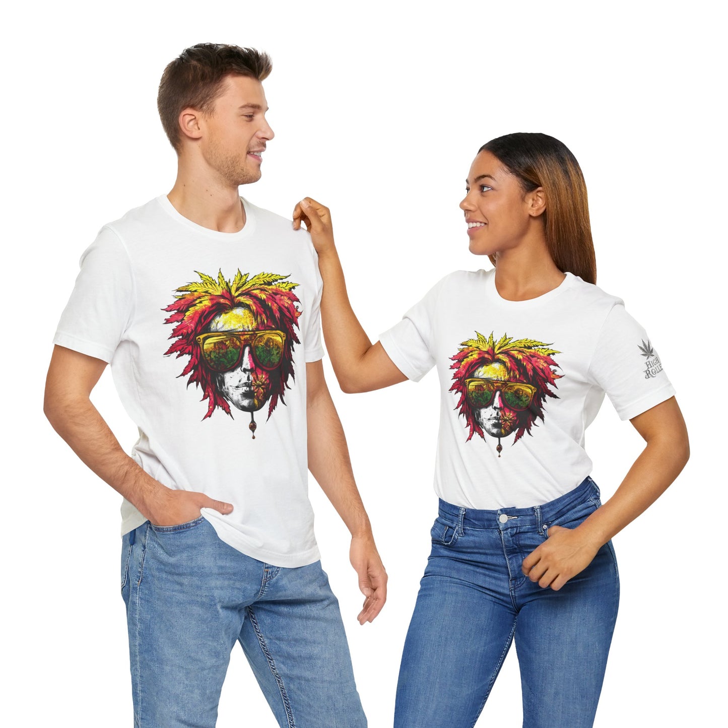 Rasta Cannabis Portrait Tee - Reggae Culture Art Design | High Roller