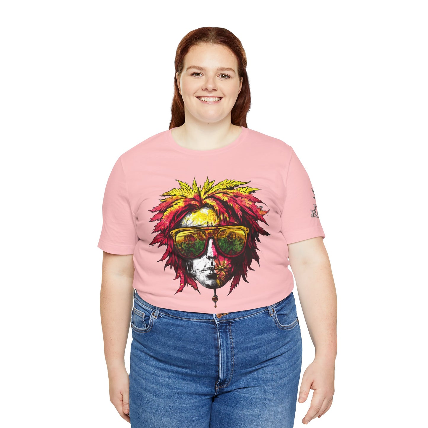 Rasta Cannabis Portrait Tee - Reggae Culture Art Design | High Roller
