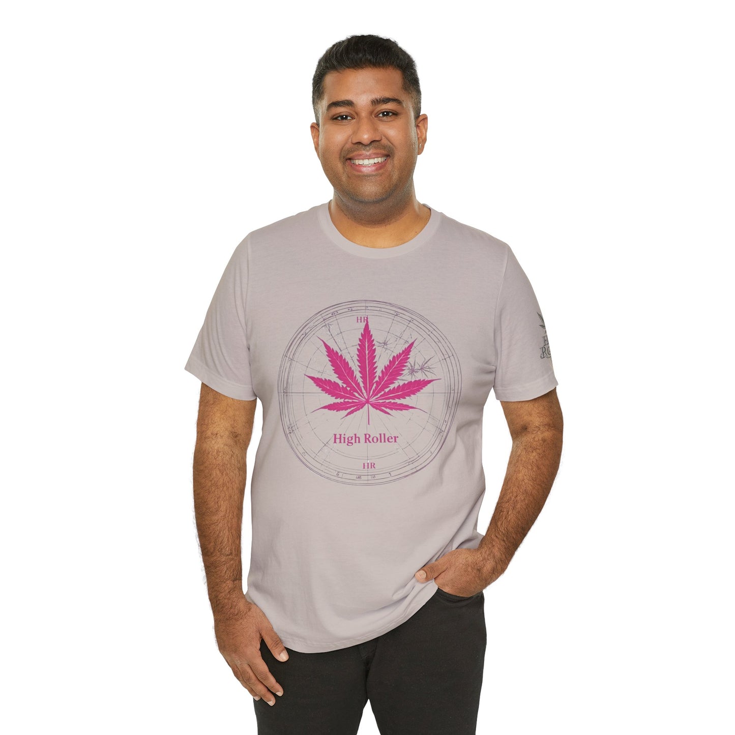 Cannabis Compass Tee - Navigation Leaf Art Design | High Roller