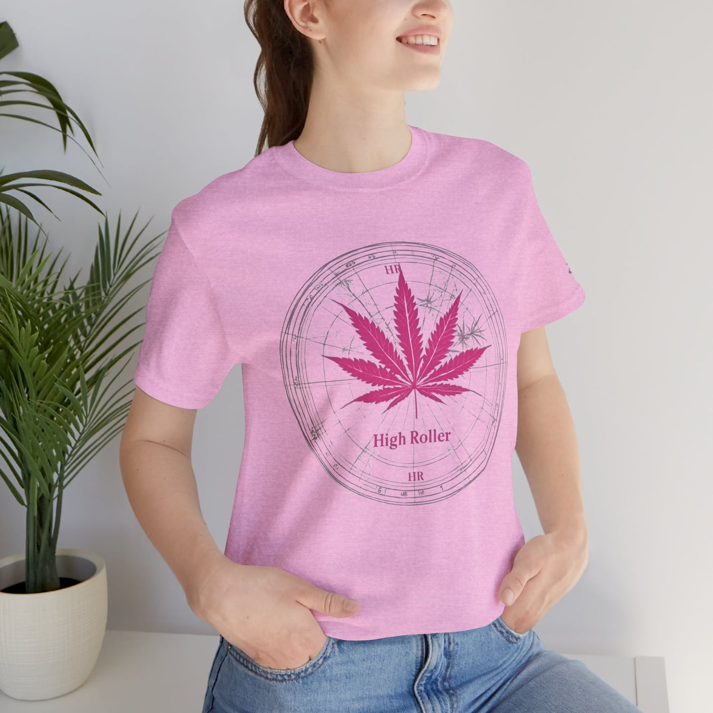 Cannabis Compass Tee - Navigation Leaf Art Design | High Roller