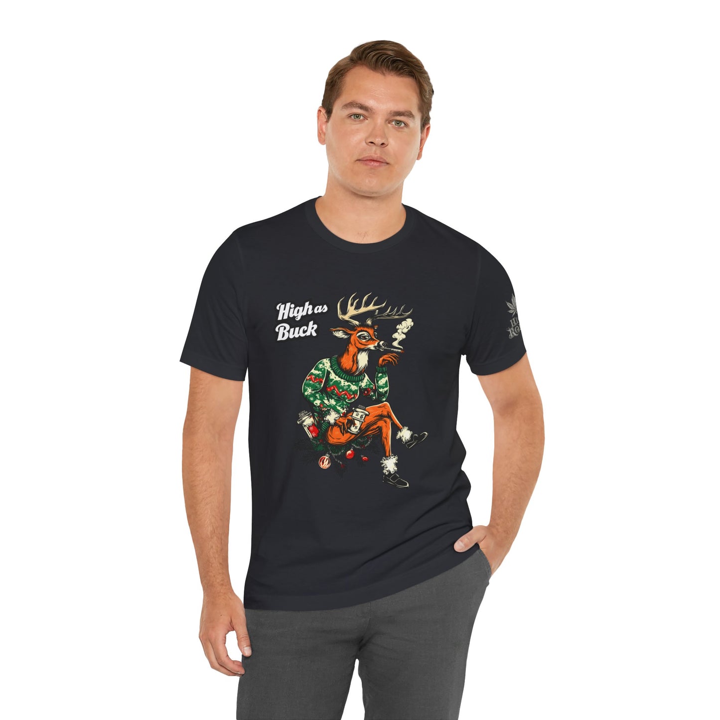 HIGH AS BUCK CHRISTMAS™ | PREMIUM HOLIDAY CANNABIS TEE