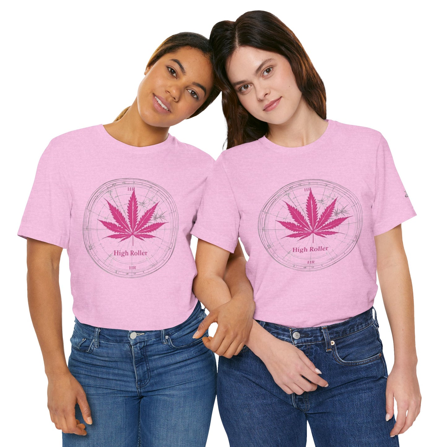 Cannabis Compass Tee - Navigation Leaf Art Design | High Roller