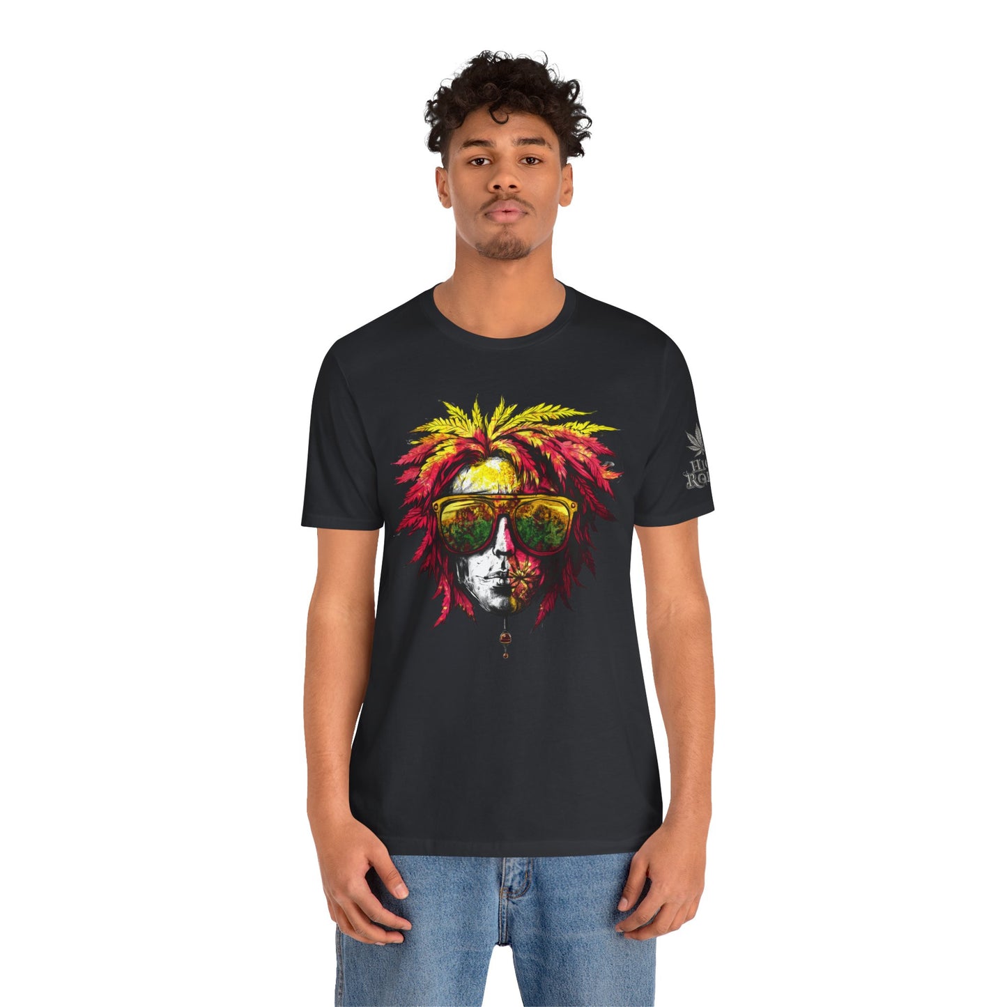 Rasta Cannabis Portrait Tee - Reggae Culture Art Design | High Roller