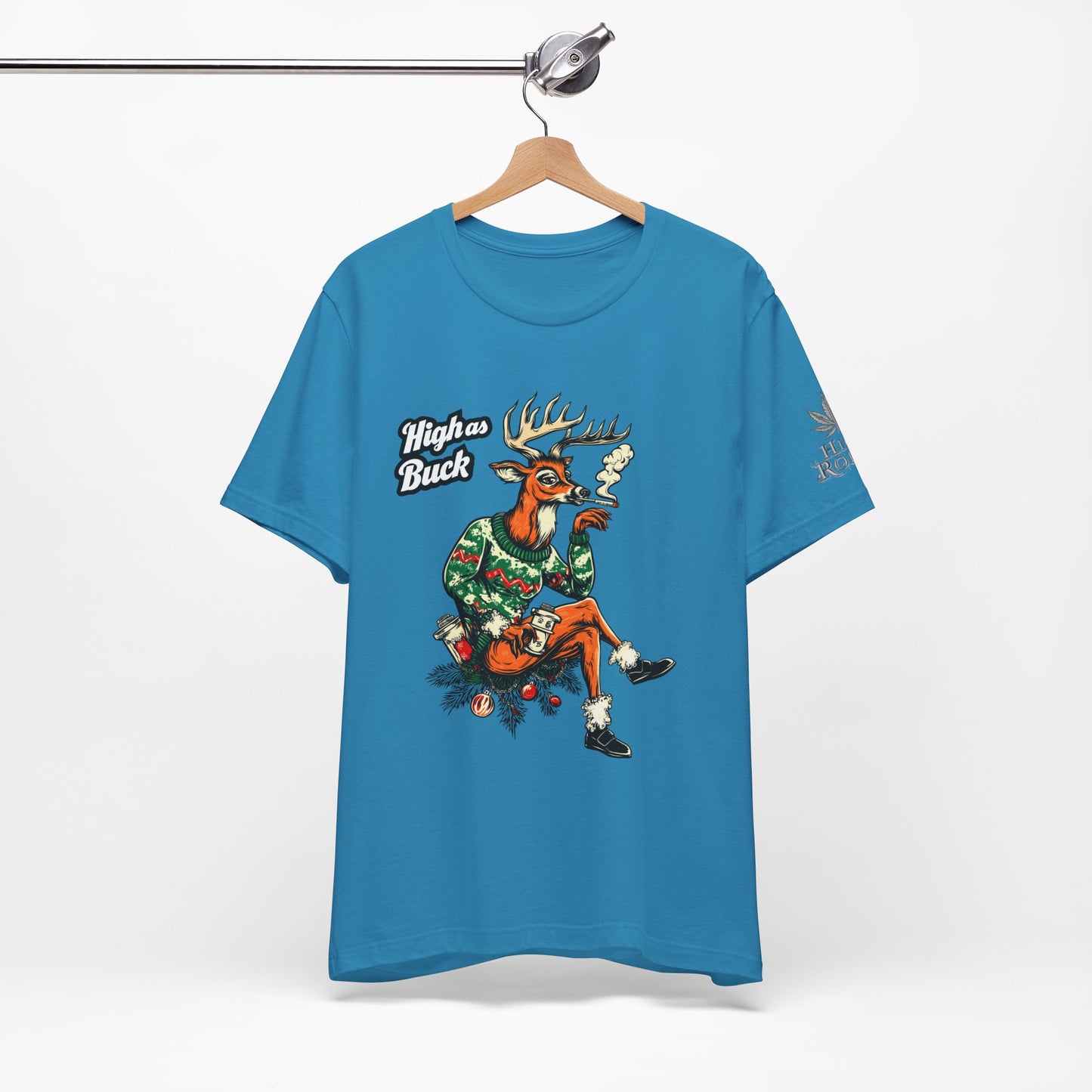 HIGH AS BUCK CHRISTMAS™ | PREMIUM HOLIDAY CANNABIS TEE