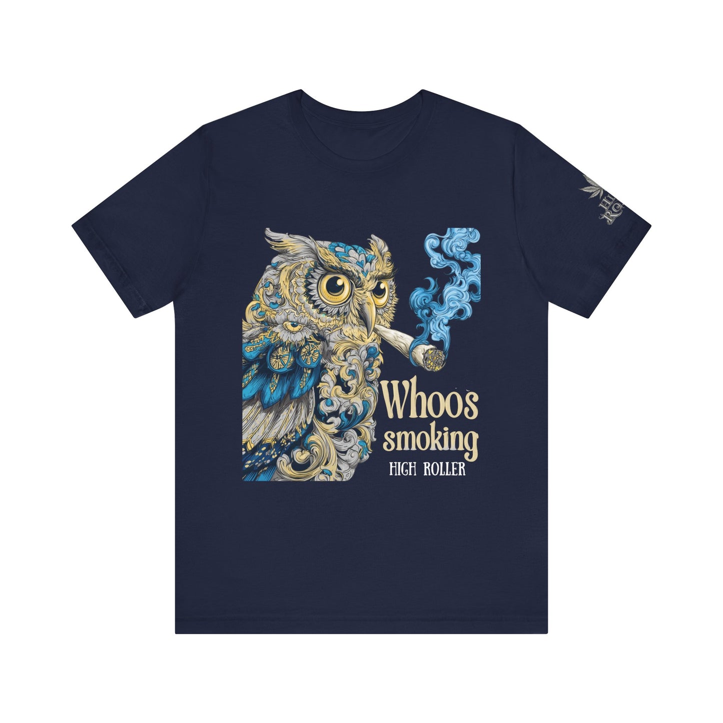 Baroque Owl Tee - Premium Airlume Cotton Cannabis Culture Ornate Bird Art