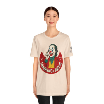 High Roller Villain T-Shirt - Premium Airlume Cotton Cannabis Joker Badge Art Tee