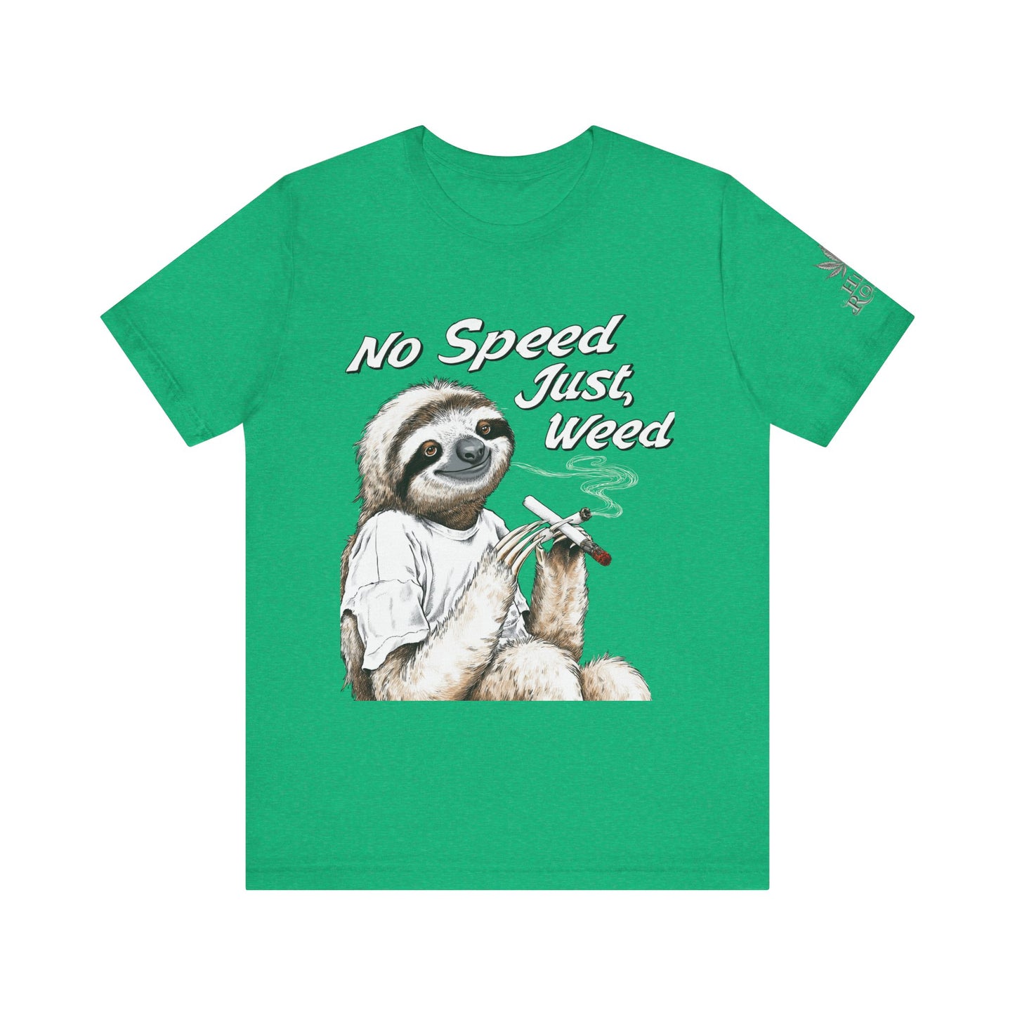 Slow Motion Tee - Premium Airlume Cotton Cannabis Culture Sloth Humor Art