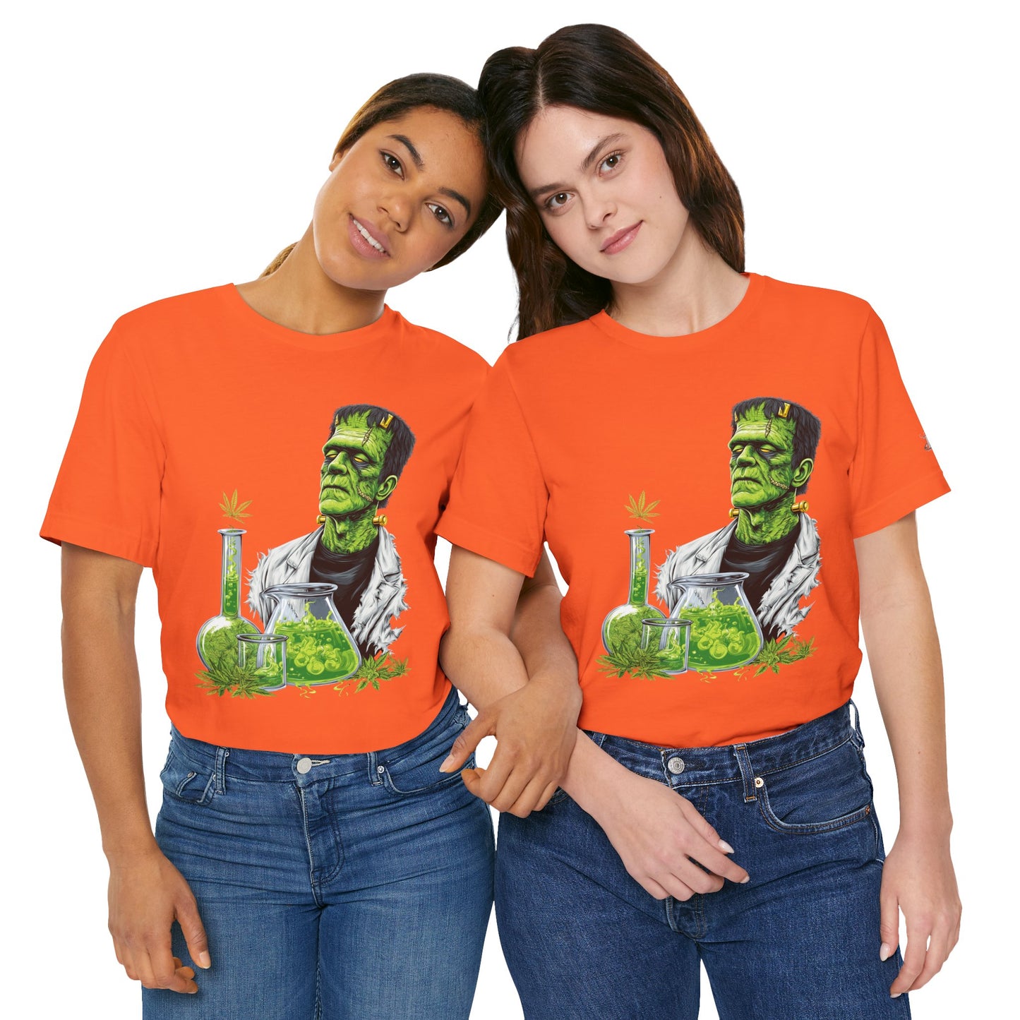 Frankenstein's Laboratory HIGH ROLLER Halloween Cannabis T-Shirt - Premium Monster Scientist 420 Experiment Apparel