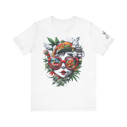 Vision Quest T-Shirt - Premium Airlume Cotton Cannabis Goddess Psychedelic Art Tee