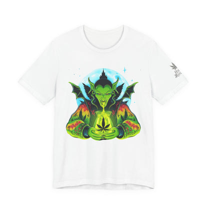 Mystic Dragon Guardian Cannabis Meditation T-Shirt - Premium Psychedelic 420 Apparel