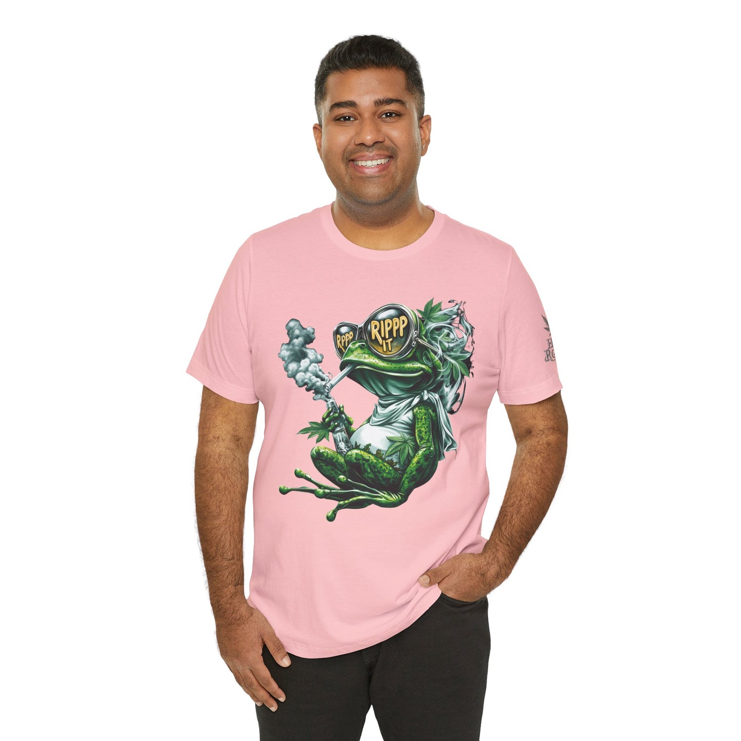 RIPPP IT Cosmic Frog Tee - Premium Airlume Cotton Cannabis Culture Streetwear