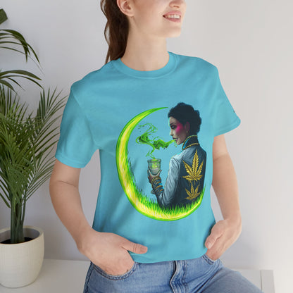Cannabis Queen Commander T-Shirt - Premium Afrofuturistic 420 Lifestyle Apparel"