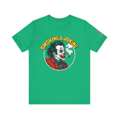 Smoking & Joking T-Shirt - Premium Airlume Cotton Cannabis Villain Pop Art Tee