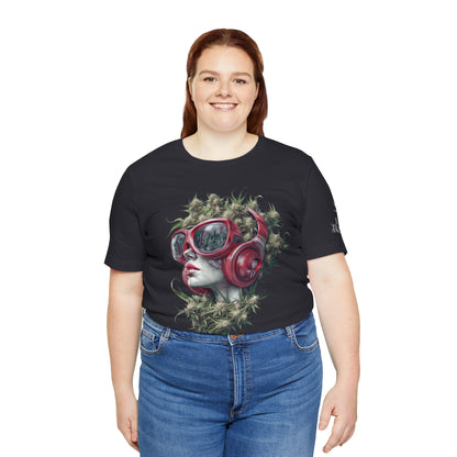 Vibes & Vision Tee - Premium Airlume Cotton Cannabis Culture Surreal Music Art