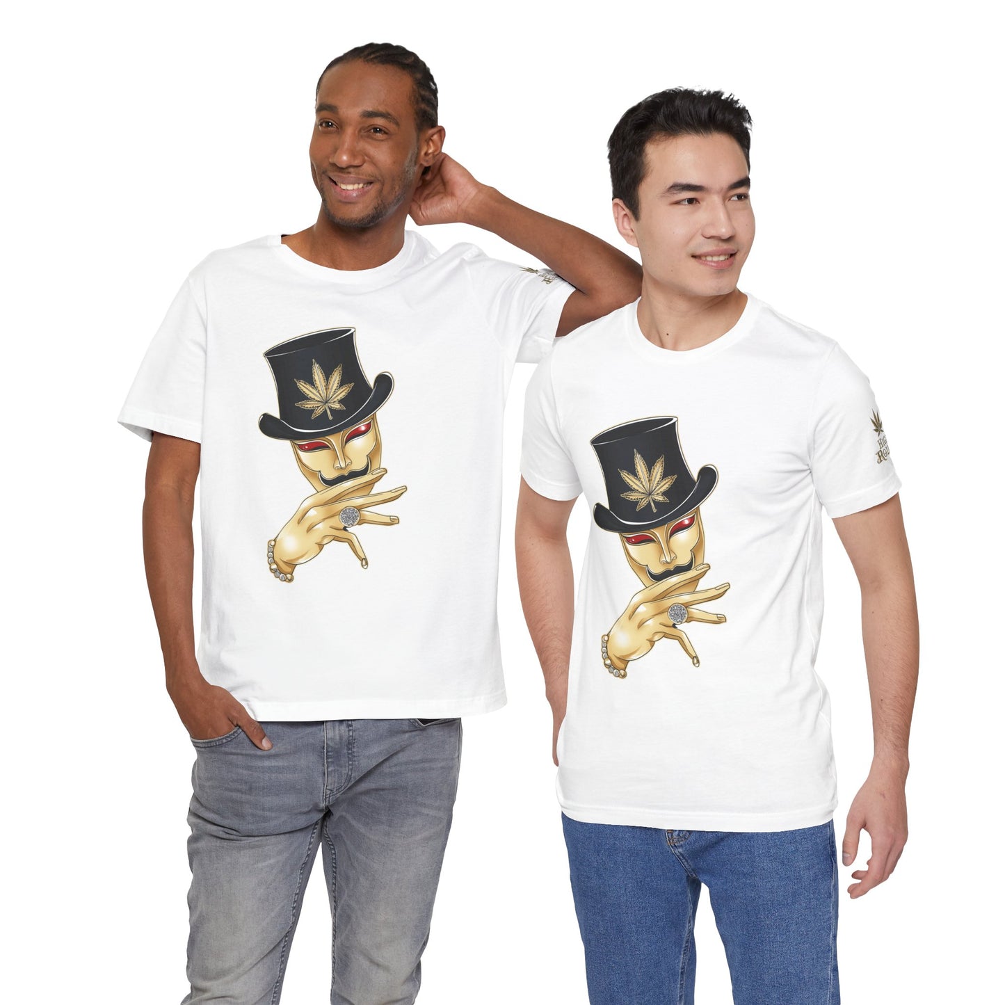 Golden Touch T-Shirt - Premium Airlume Cotton Cannabis Luxury Boss Art Tee