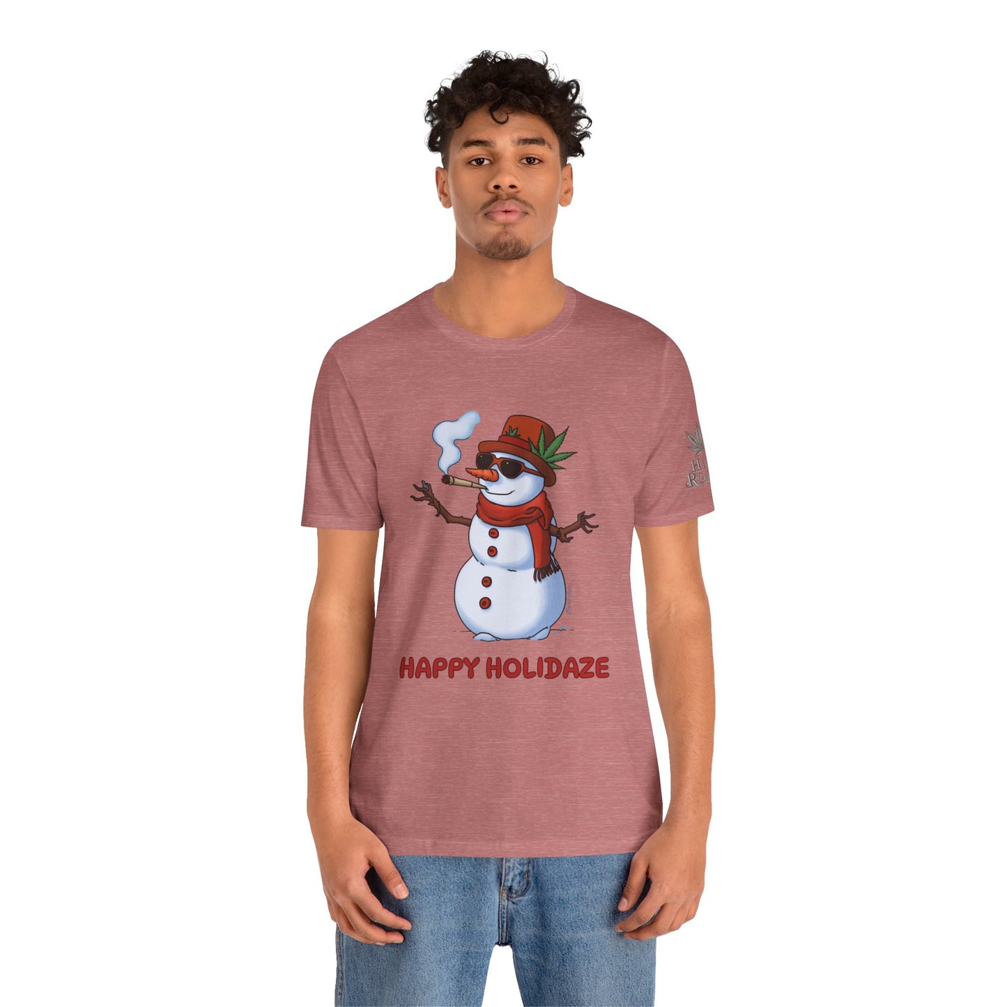 Happy Holidaze Premium Cannabis Christmas T-Shirt