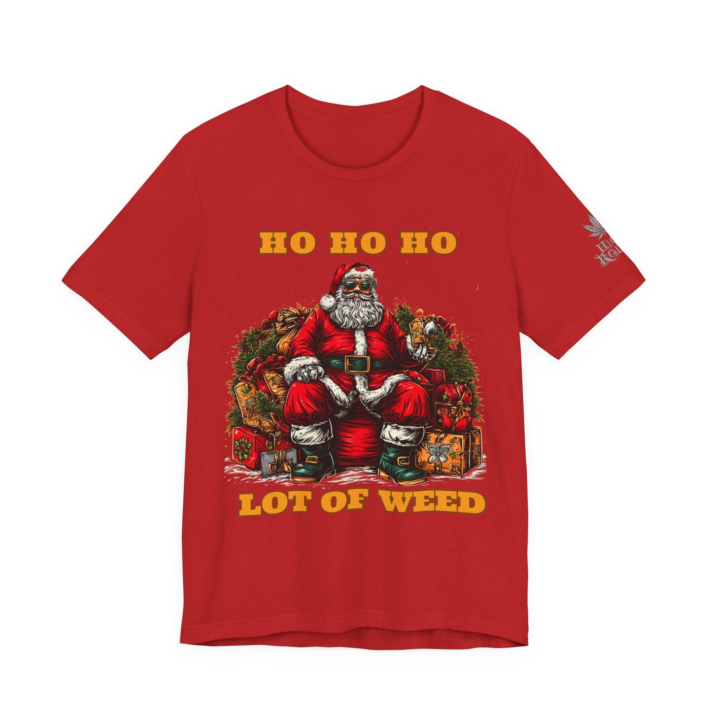 Ho Ho Ho Lot Of Weed Premium Cannabis Christmas T-Shirt