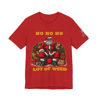 Ho Ho Ho Lot Of Weed Premium Cannabis Christmas T-Shirt