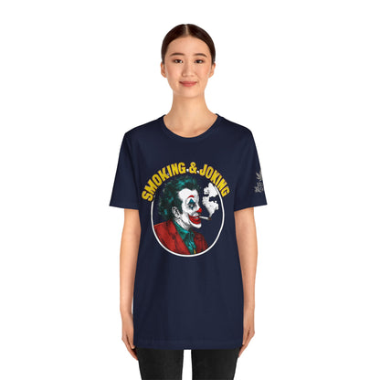 Smoking & Joking T-Shirt - Premium Airlume Cotton Cannabis Villain Pop Art Tee