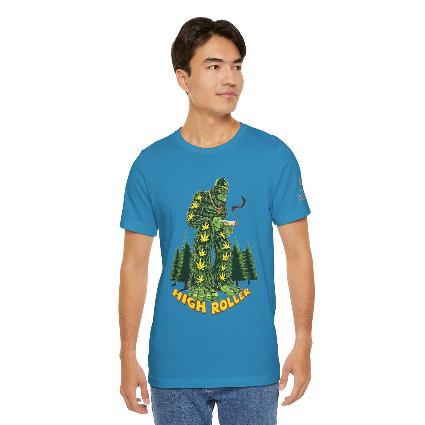 Cannabis Sasquatch Forest King T-Shirt - Premium Bigfoot 420 Lifestyle Apparel"