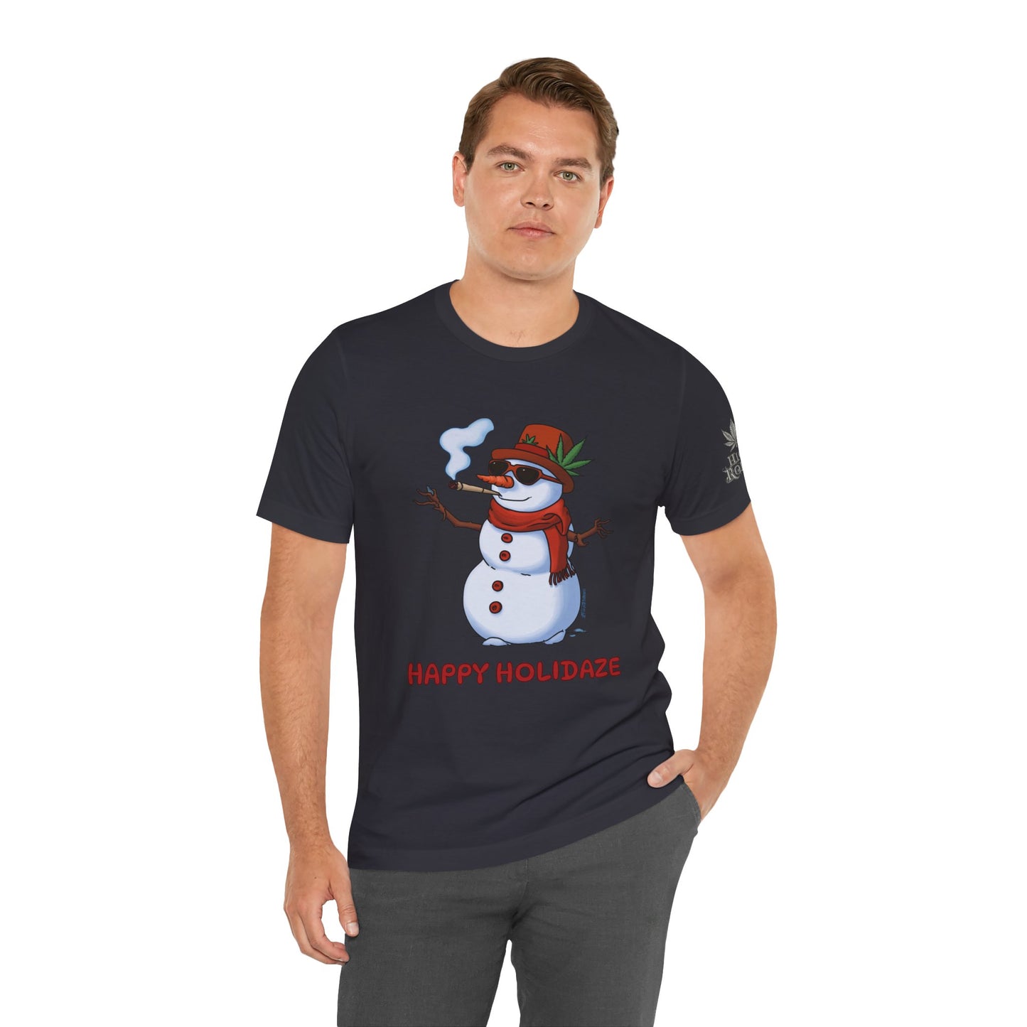Happy Holidaze Premium Cannabis Christmas T-Shirt