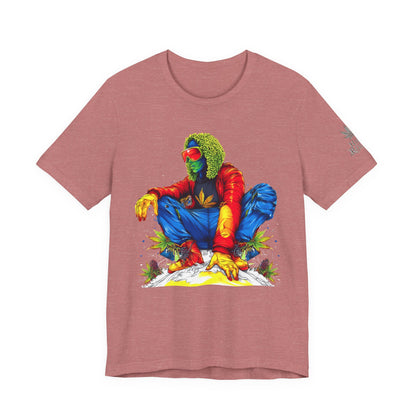 High Roller Rainbow Squat Cannabis T-Shirt - Premium 420 Psychedelic Street Art Colorful Lifestyle Statement Apparel"