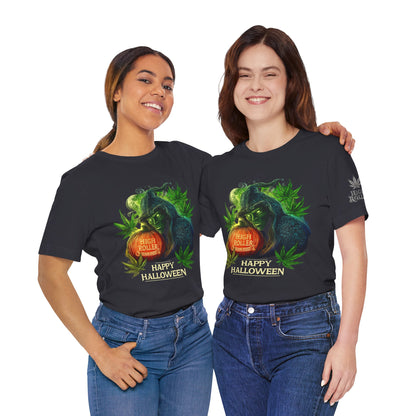 Cannabis Witch's Brew Halloween T-Shirt - Premium Spooky 420 Black Edition Apparel"