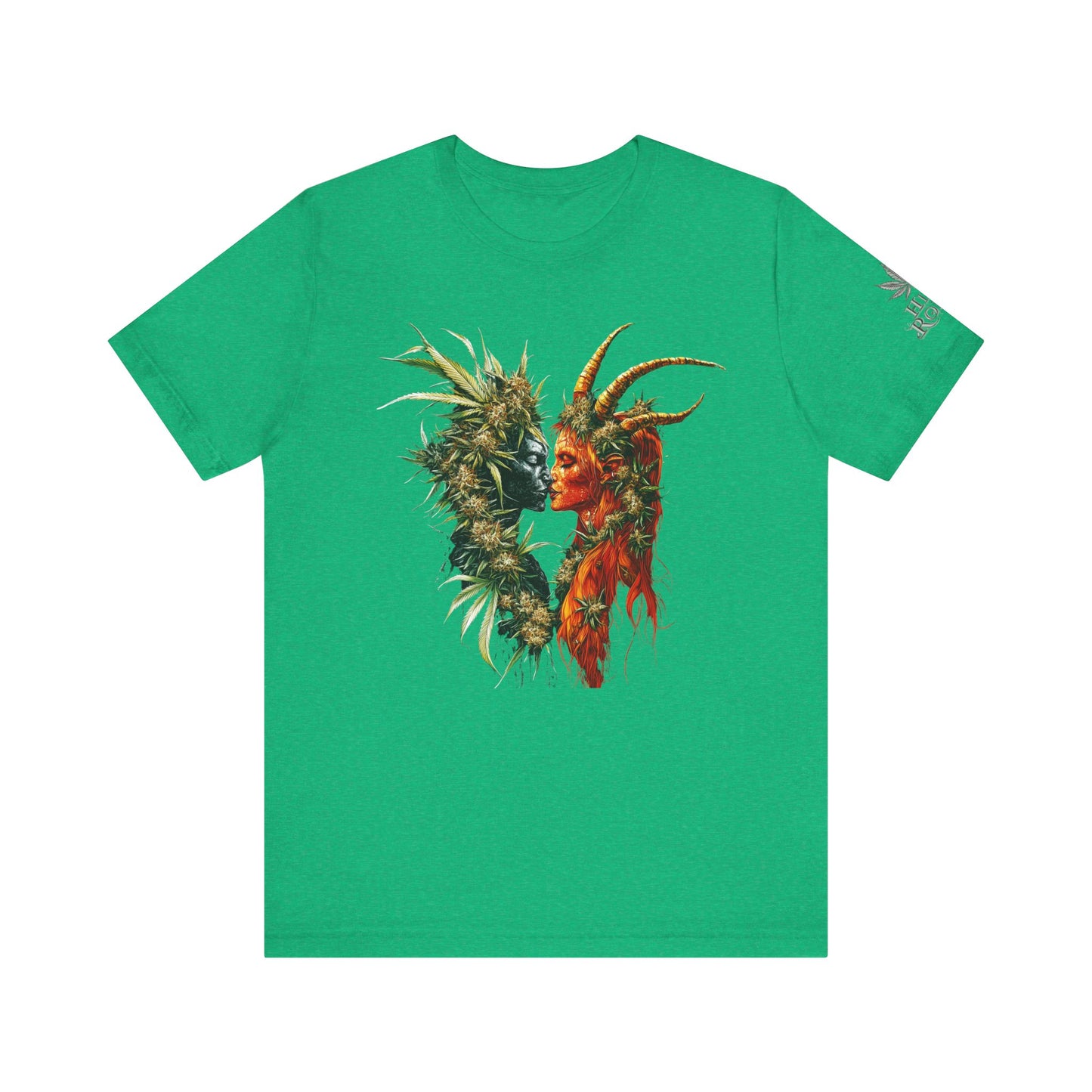 Sacred Union T-Shirt - Premium Airlume Cotton Cannabis Spirits Fantasy Art Tee