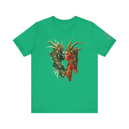 Sacred Union T-Shirt - Premium Airlume Cotton Cannabis Spirits Fantasy Art Tee