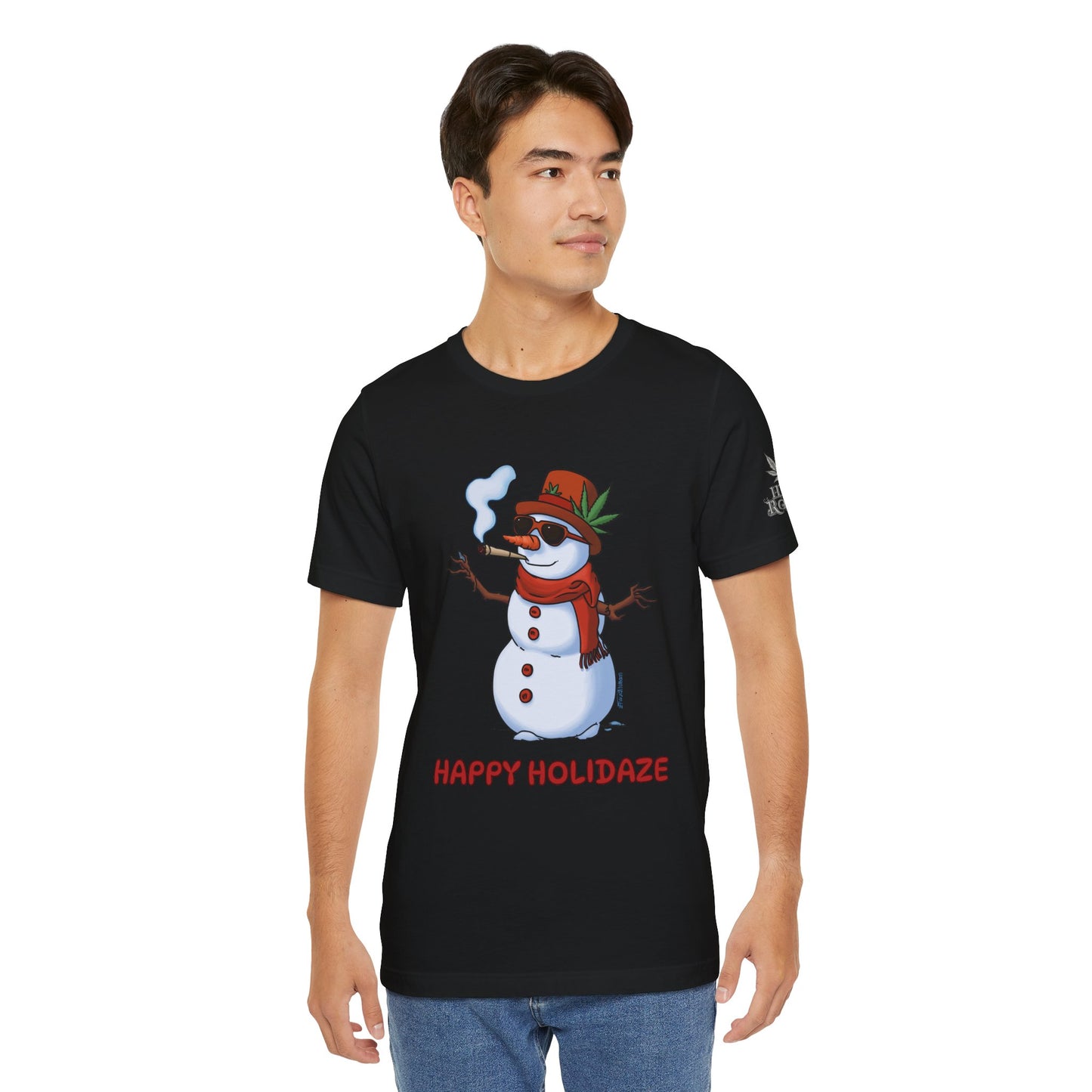 Happy Holidaze Premium Cannabis Christmas T-Shirt