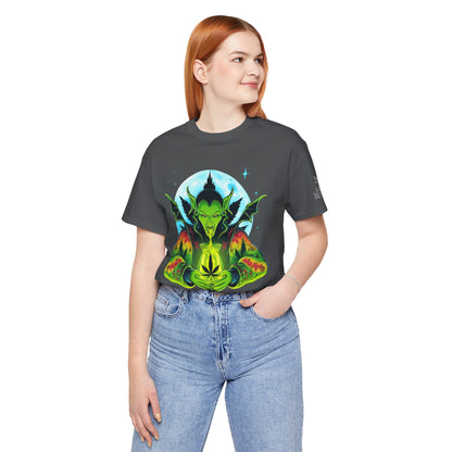 Mystic Dragon Guardian Cannabis Meditation T-Shirt - Premium Psychedelic 420 Apparel