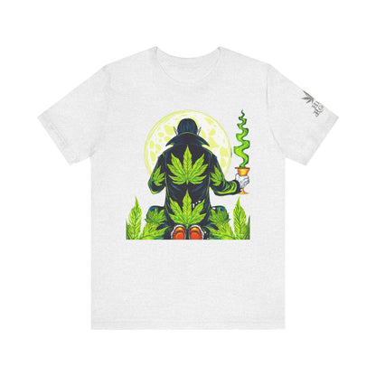 Luxury Gothic Cannabis Vampire T-Shirt - Premium Dark HIGH ROLLER Streetwear - Elevated Nocturnal 420 Fashion