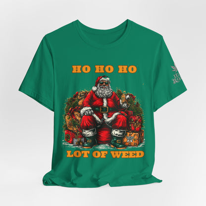 Ho Ho Ho Lot Of Weed Premium Cannabis Christmas T-Shirt
