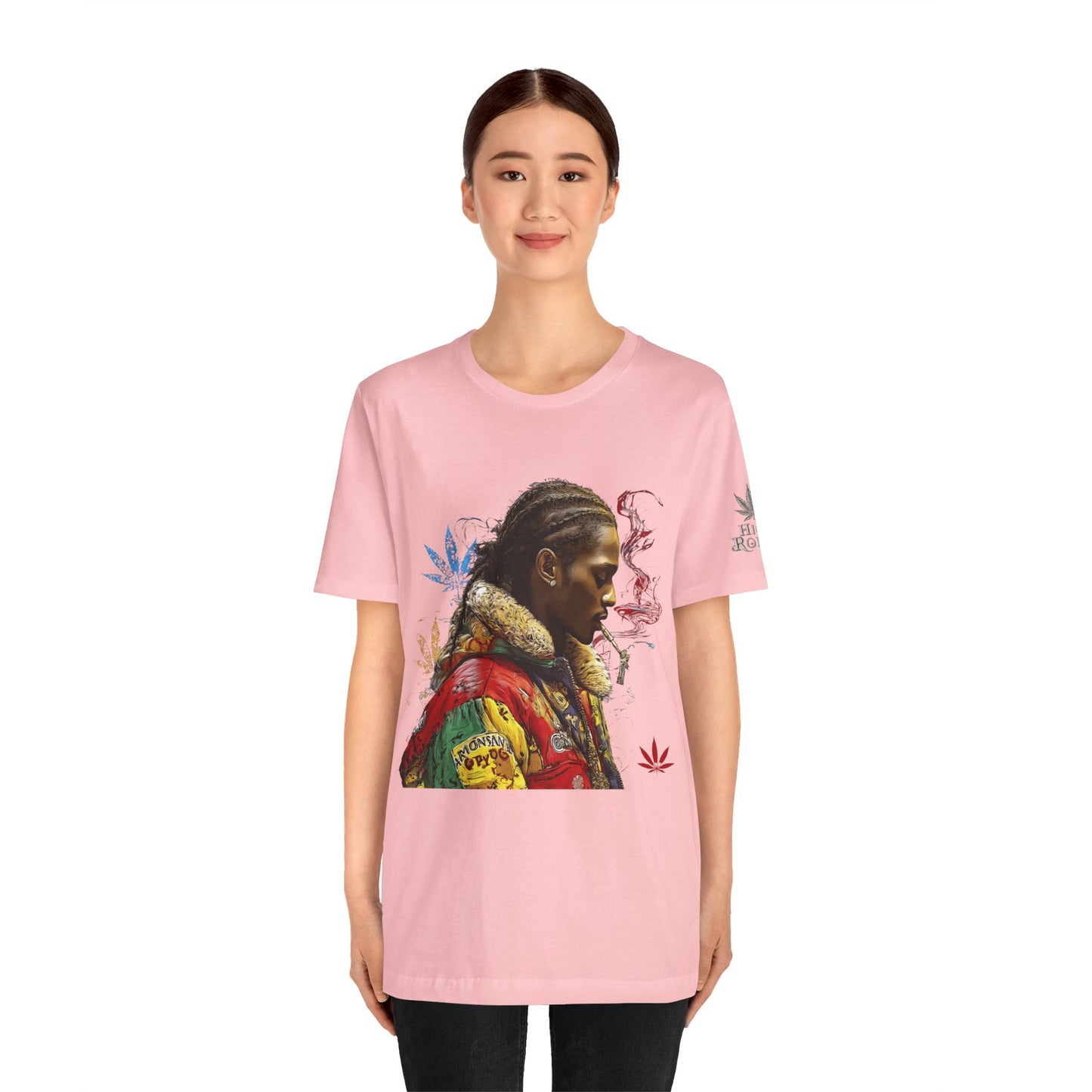 High Roller Profile Smoke Art Cannabis T-Shirt - Premium 420 Hip-Hop Portrait Street Culture Elevated Lifestyle Apparel