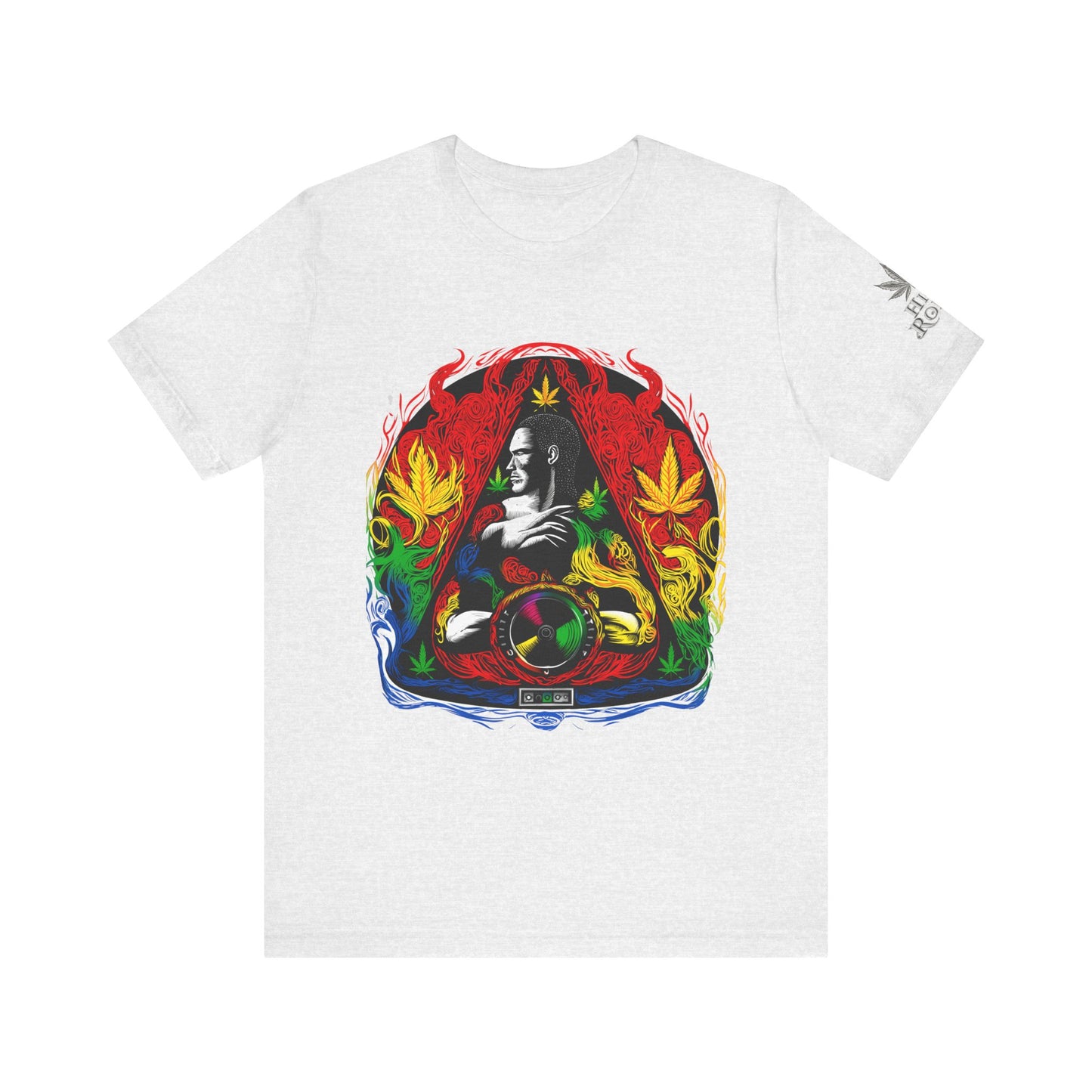 HIGH ROLLER Buddha Meditation Premium Cannabis Culture T-Shirt - Enlightenment Meets Electronic Music Luxury Streetwear