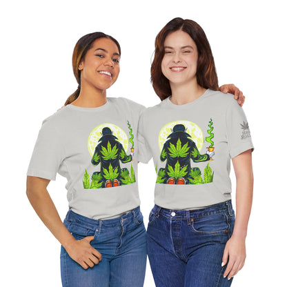 Luxury Gothic Cannabis Vampire T-Shirt - Premium Dark HIGH ROLLER Streetwear - Elevated Nocturnal 420 Fashion