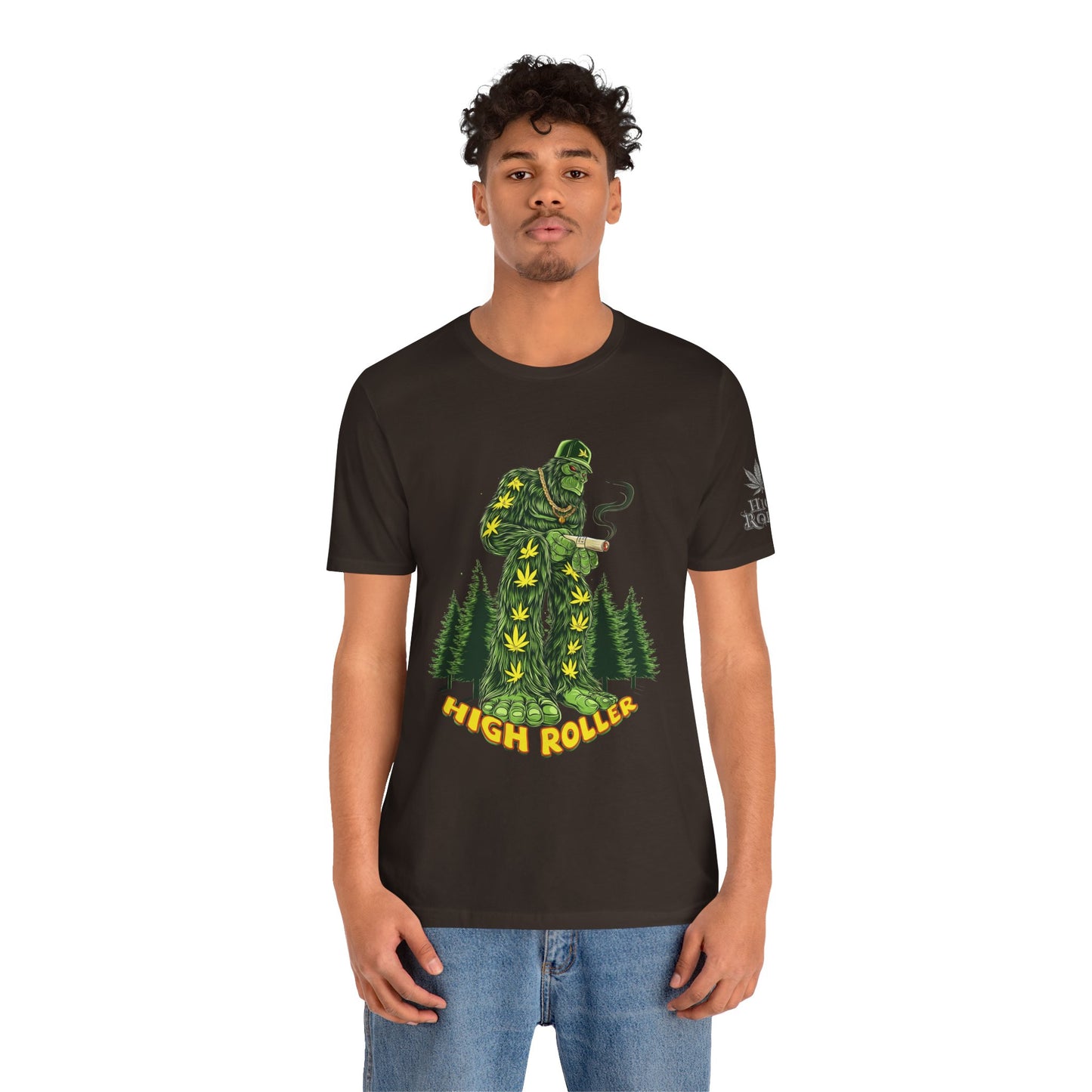 Cannabis Sasquatch Forest King T-Shirt - Premium Bigfoot 420 Lifestyle Apparel"