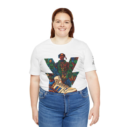 High Roller Trefoil Cannabis Sneaker T-Shirt - Premium 420 Hip-Hop Sneakerhead Street Culture Botanical Art Apparel