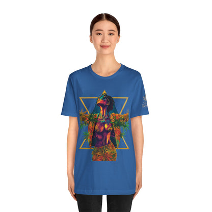 Sacred Geometry Cannabis Goddess Tee - Psychedelic Beauty Art Design | High Roller