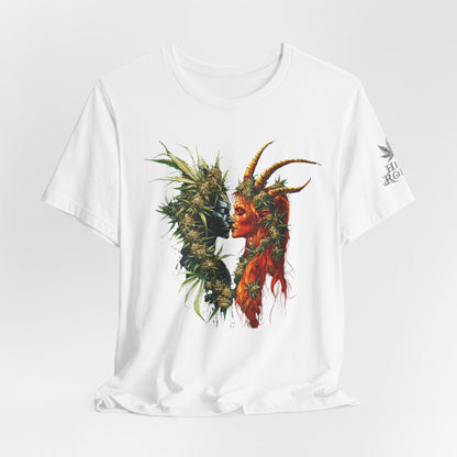 Sacred Union T-Shirt - Premium Airlume Cotton Cannabis Spirits Fantasy Art Tee