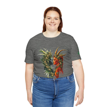 Cannabis Art Dual Face T-Shirt - Premium Unisex Cotton Tee