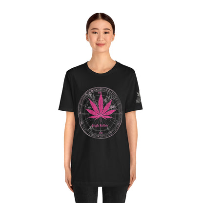 True North Tee - Premium Airlume Cotton Cannabis Culture Compass Navigation Art