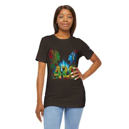 420 Celebration Premium Cannabis Culture T-Shirt - Dual Profile Art With Nature Elements And Bold 420 Typography