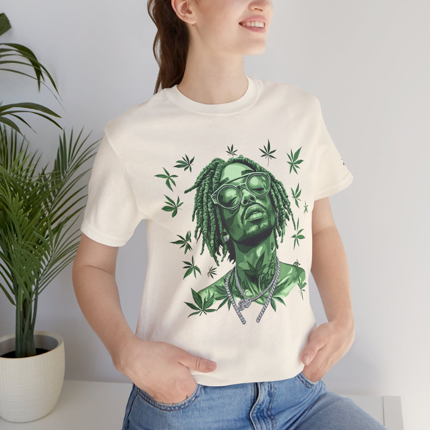 Elevated Vision Green Dream Tee - Premium Airlume Cotton Cannabis Culture Art
