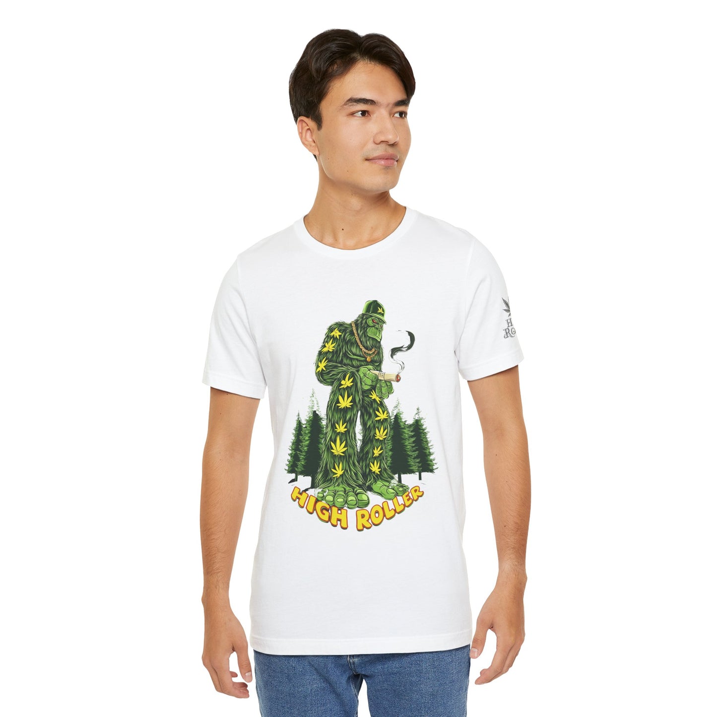 Cannabis Sasquatch Forest King T-Shirt - Premium Bigfoot 420 Lifestyle Apparel"