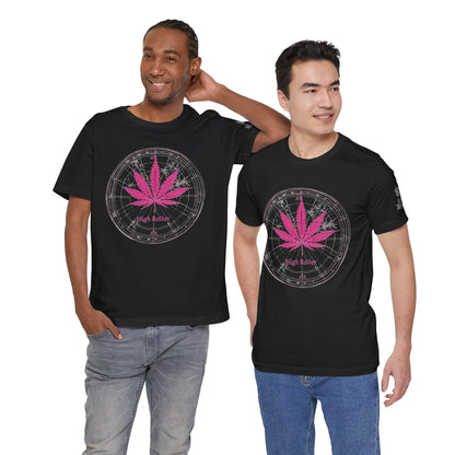 Cannabis Compass Tee - Navigation Leaf Art Design | High Roller