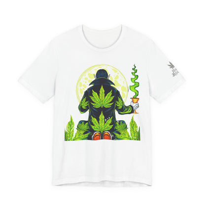 Luxury Gothic Cannabis Vampire T-Shirt - Premium Dark HIGH ROLLER Streetwear - Elevated Nocturnal 420 Fashion