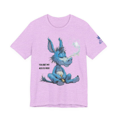 Blue Donkey Tee - Premium Airlume Cotton Cannabis Culture Humor Cartoon Art